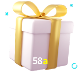 Receba seus bônus de boas-vindas no 58a
